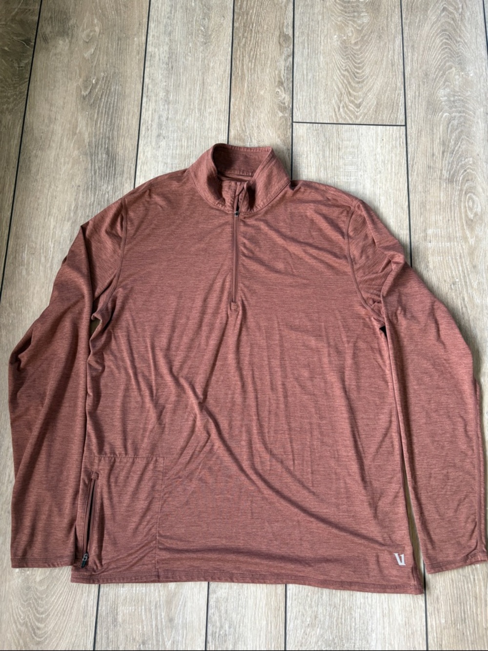 Viori Long Sleeve Quarter-Zip - Rust - XL